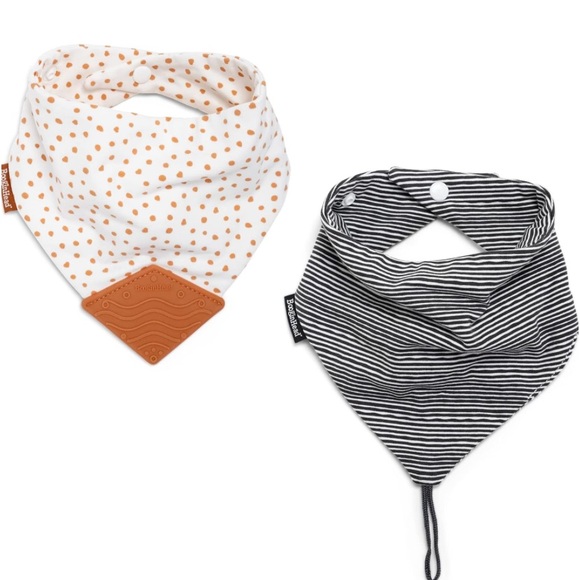 BooginHead Universal Pacifier Clips and Bibs Set Terracotta  New - Picture 5 of 5